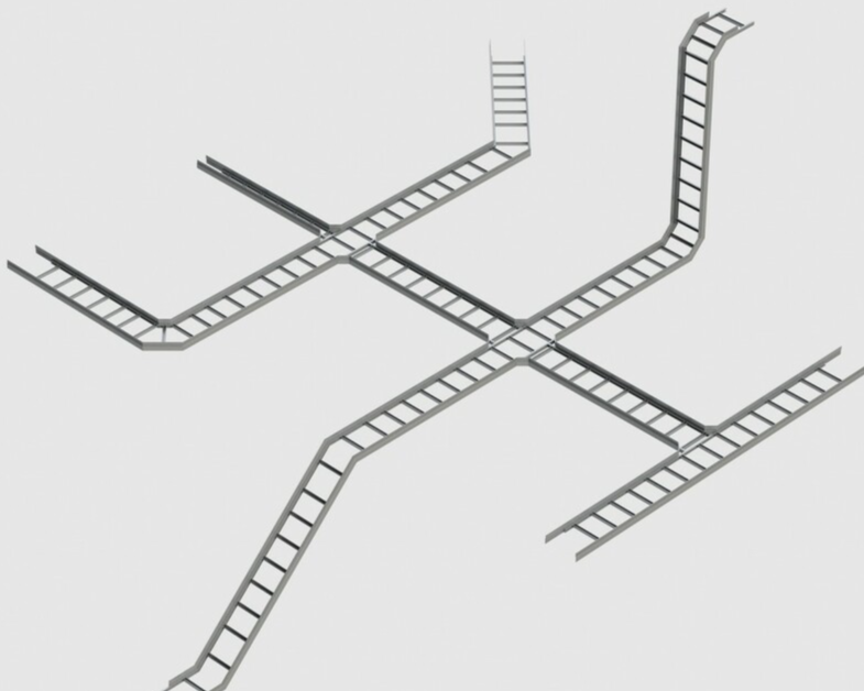 Лестничные кабельные лотки для организации сети на больших объекта Система лестничных лотков