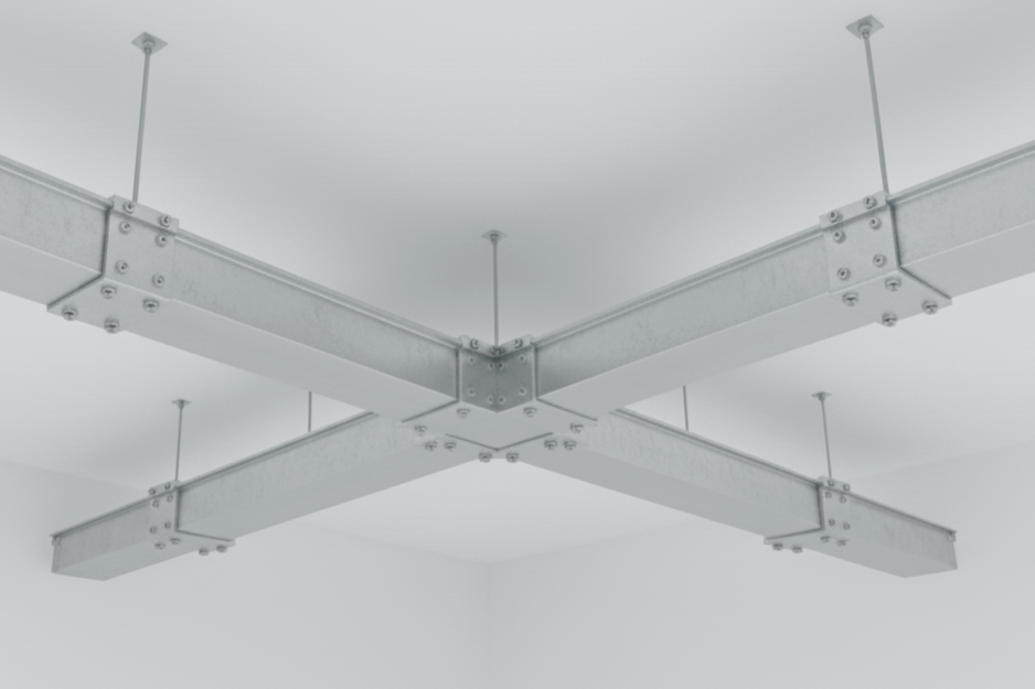 Кабельный короб на подвесах Цельнолистовые лотки и кабельные коробы